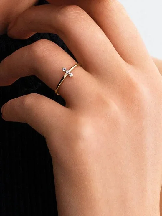 Pandora Era Lab-Grown Diamond Trio Ring - Picture 3 of 5